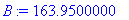 B := 163.9500000